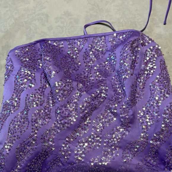 Elegant Purple Strapless Gown - Picture 8 of 11